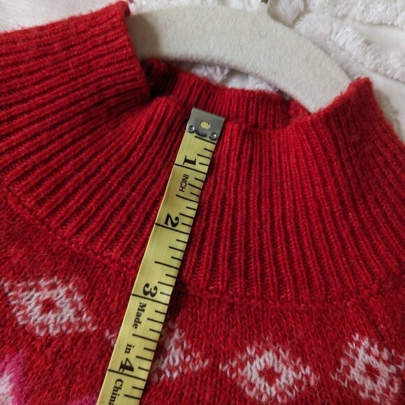 Croft & Barrow fair isle sweater petite small mock turtleneck - Picture 10 of 10